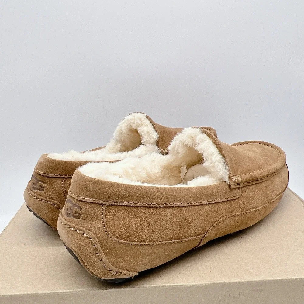 UGG Ascot Men's Slipper Casual Shoes Sand Chestnut Suede Size US 10